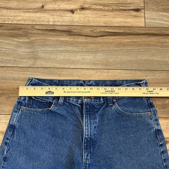 Men's Carhartt Relaxed Fit Denim Jeans SZ 38x32 Blue Cotton Casual Work B160 DST - Picture 4 of 11